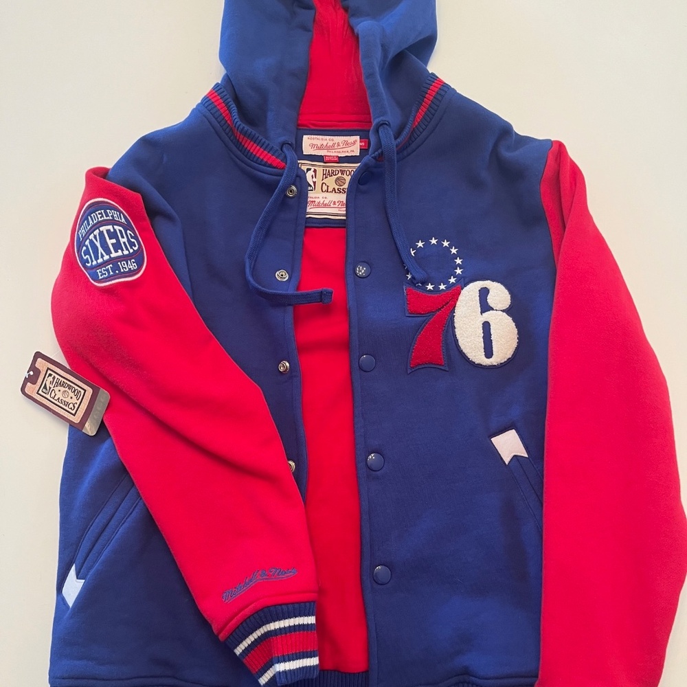 Mitchell & Ness Hardwood Classics NBA Philadelphia 76ers hoody snap jacket